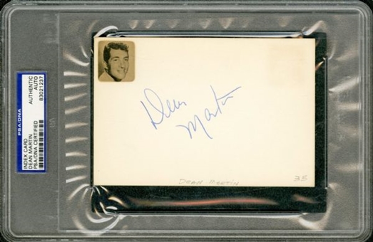 Dean Martin Signed 4x6 Index Card